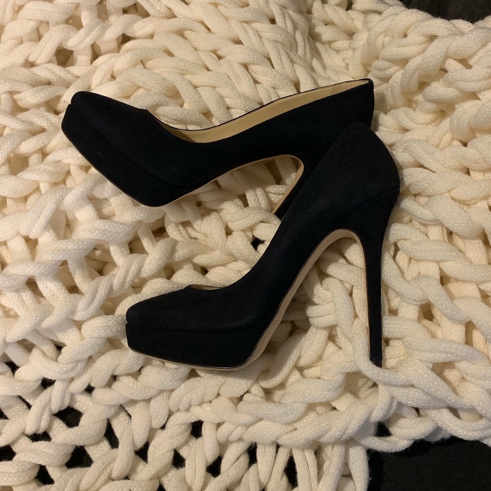 Jimmy Choo Cosmic Dark Navy Suede Sz 39